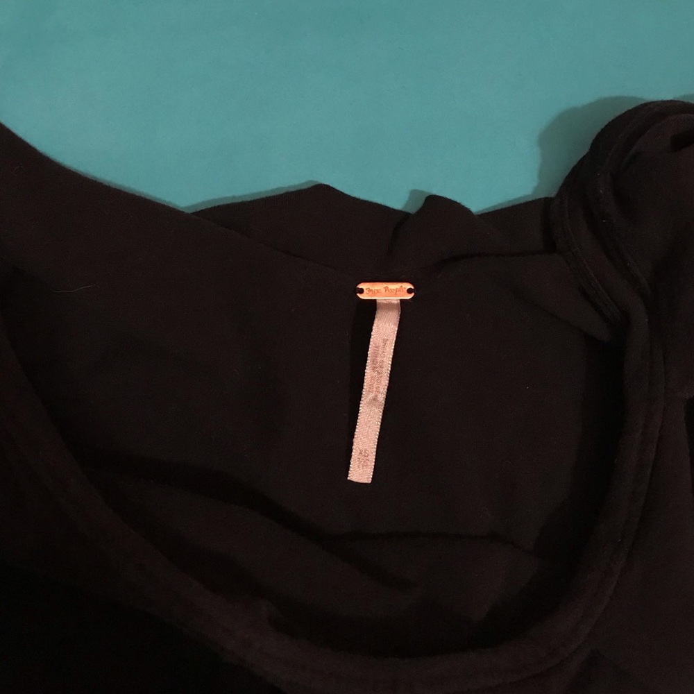 Sold Free People Off Shoulder Black Tula Top - Picture 8 of 9